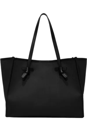 Gianni chiarini Tote Bags, female, , Size: ONE SIZE Canvas Handbag with Leather Trims