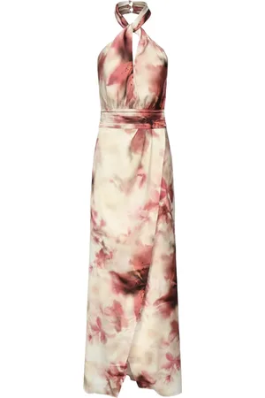 Guess Maxi Dresses, female, , Size: XS Floral Maxi Dress with Deep V-Neck