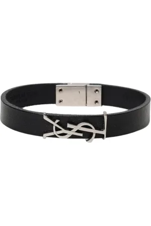 Saint Laurent Bracelets, female, , Size: L Chic Leather Bracelet with Magnetic Clasp