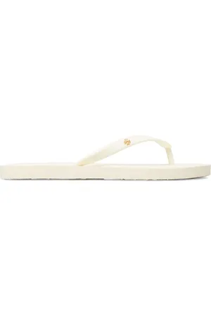 Tory Burch Flip Flops, female, , Size: 9 US Slip-On Sandals with Gold Logo