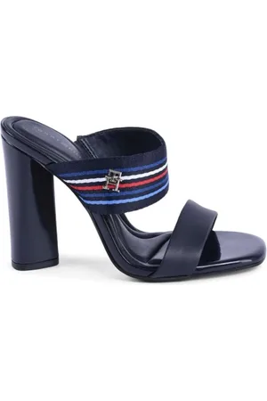 Tommy Hilfiger Heeled Mules, female, , Size: 9 US Striped Heeled Mules Sandal
