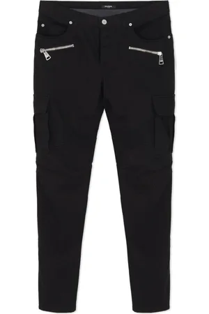 Balmain Slim-fit Trousers, male, , Size: W31 Tapered Cotton Cargo Pants in