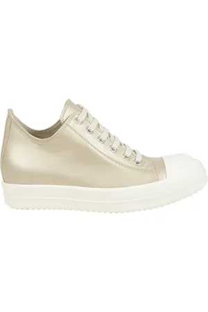 Rick Owens Sneakers, female, , Size: 10 US Leather Sneakers with Rubber Sole