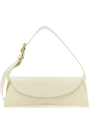 Jil Sander Shoulder Bags, female, , Size: ONE SIZE Small Ivory Leather Shoulder Bag