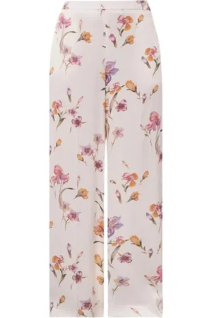 Twin-Set Wide Trousers, female, , Size: S Floral Wide Leg Pants