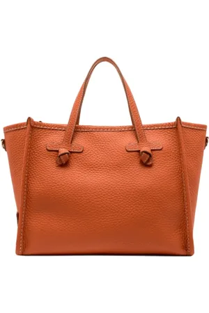 Gianni chiarini Tote Bags, female, , Size: ONE SIZE Coral Leather Handbag with Magnetic Closure