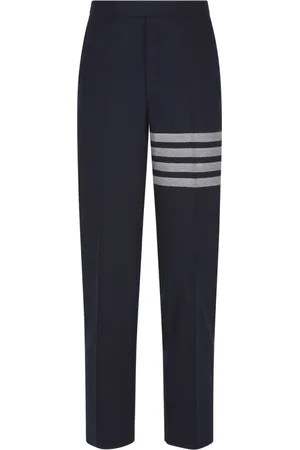 Thom Browne Slim-fit Trousers, male, , Size: L Drop Crotch Backstrap Trousers