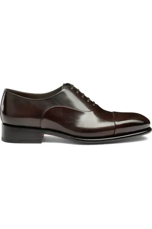 santoni Business Shoes, male, , Size: 11 US Leather Oxford Lace-Up