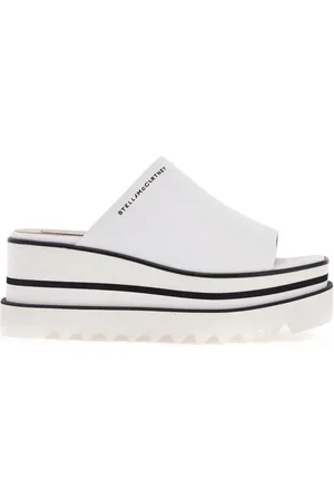 Stella McCartney Wedges, female, , Size: 10 US Sneak Elyse Clogs with Plateau