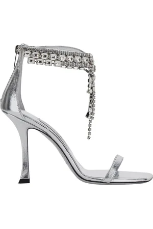 Jimmy Choo High Heel Sandals, female, , Size: 9 US Metallic Stiletto Sandals