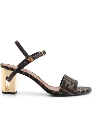 Fendi High Heel Sandals, female, , Size: 10 US Delfina Fabric