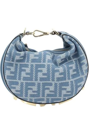 Fendi Handbags, female, , Size: ONE SIZE Modern Denim Mini Hobo Bag