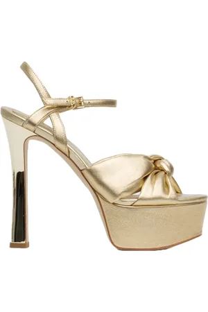 Michael Kors High Heel Sandals, female, , Size: 7 1/2 US Leather Slip-On Open Toe Sandals