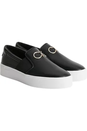 Calvin Klein Loafers, female, , Size: 10 US Platform Slip-On Sneakers with Hardware