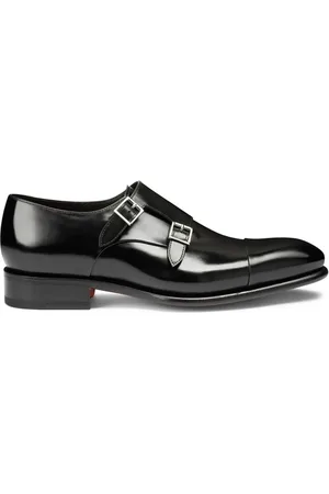 santoni Business Shoes, male, , Size: 12 1/2 US Classic Monk Strap Shoes
