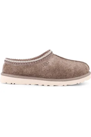 UGG Slippers, male, , Size: 7 US Embroidered Shaggy Suede Mule Slippers