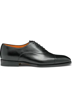 santoni Business Shoes, male, , Size: 8 US Leather Oxford Shoe