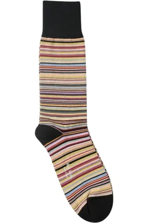 Paul Smith Socks, male, , Size: ONE SIZE Striped Cotton Blend Socks