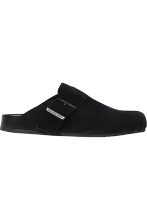 Balenciaga Mules, female, , Size: 9 US Suede Buckle Clog Shoes