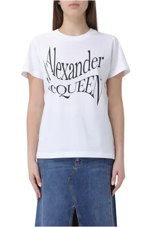 Alexander McQueen T-Shirts, female, , Size: S Cotton Graphic Tee Sweater