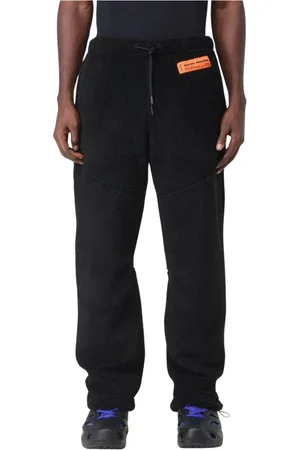Heron Preston Straight Trousers, male, , Size: S Cozy Fleece Pants Relaxed Fit