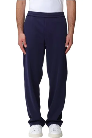 Msgm Sweatpants, male, , Size: M Navy Cotton Blend Sweatpants