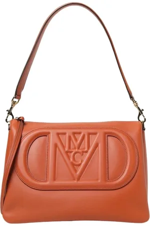 MCM Shoulder Bags, female, , Size: ONE SIZE Camel Leather Shoulder Bag Zip