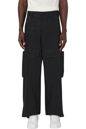 Msgm Wide Trousers, male, , Size: S Stylish Cargo Pants