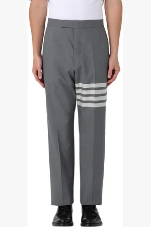 Thom Browne Suit Trousers, male, , Size: XL Classic Striped Trousers for Men
