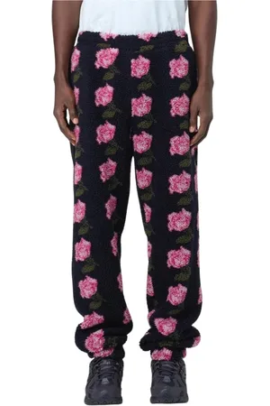 Msgm Sweatpants, male, , Size: M Colorful Floral Fleece Pants