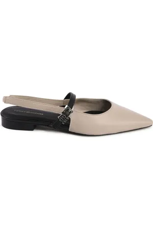 Tommy Hilfiger Ballerinas, female, , Size: 10 US Leather Ballerina Flats Elegant Detailing