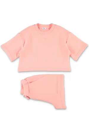 Il gufo Sets, female, , Size: 8 Y Rose Fleece T-shirt and Shorts Set
