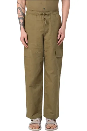Colmar Straight Trousers, male, , Size: S Beige Linen Cargo Drawstring Pants