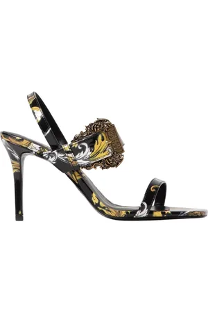 VERSACE High Heel Sandals, female, , Size: 10 US Baroque Print Sandals