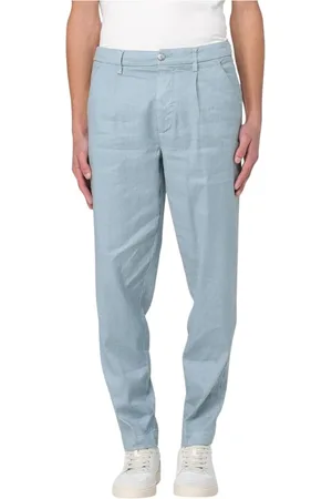 RE-HASH Slim-fit Trousers, male, , Size: W31 Relaxed Fit Linen Casual Pants