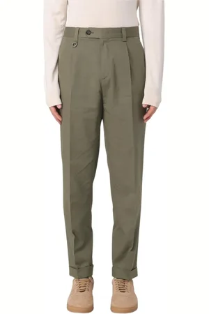 Paolo Pecora Straight Trousers, male, , Size: M White Pleated Trousers Straight Fit