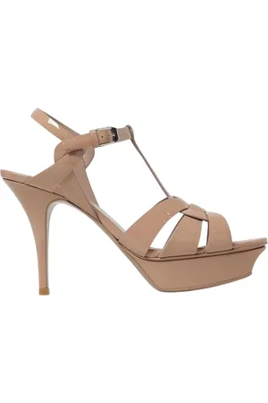 Saint Laurent High Heel Sandals, female, , Size: 8 1/2 US Blush Platform Sandal Heels