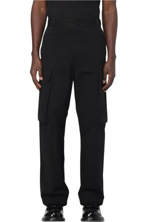 Msgm Straight Trousers, male, , Size: S Yellow Cargo Pants with Multiple Pockets