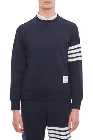 Thom Browne Sweatshirts, male, , Size: M Striped Crewneck Sweatshirt