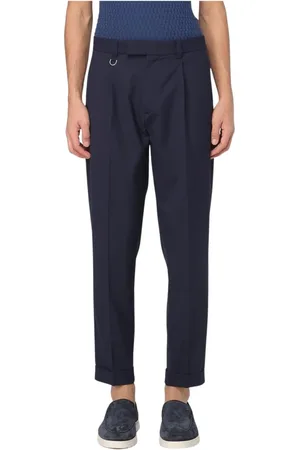 Paolo Pecora Straight Trousers, male, , Size: M Relaxed Fit Pleated Trousers