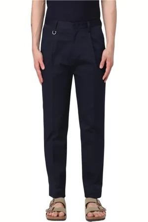 Paolo Pecora Straight Trousers, male, , Size: L Pleated Trousers Stylish and Versatile