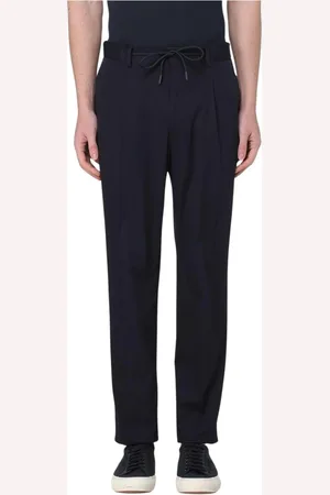 Manuel Ritz Slim-fit Trousers, male, , Size: XL Blue Pleated Trousers for Men