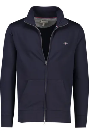 GANT Zip-throughs, male, , Size: L Dark Zip-through Sweatshirt