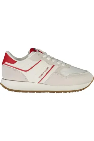 Tommy Hilfiger Sneakers, female, , Size: 8 US Red Polyester Sneaker with Modern Design