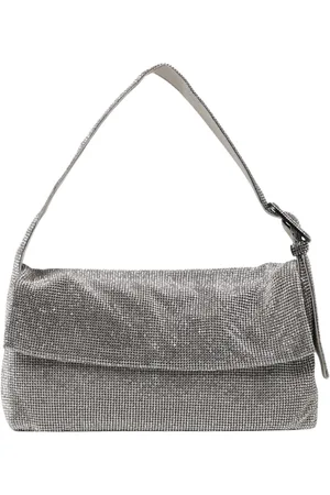 BENEDETTA BRUZZICHES Shoulder Bags, female, , Size: ONE SIZE Silver Crystal Mesh Shoulder Bag