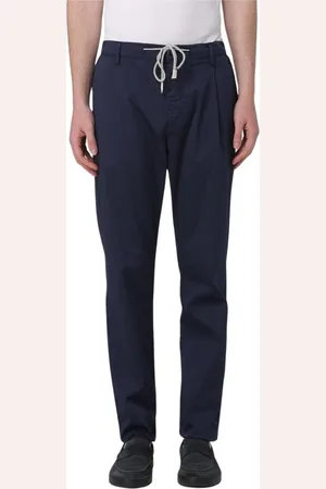 ELEVENTY Slim-fit Trousers, male, , Size: W33 Stylish Pleated Trousers