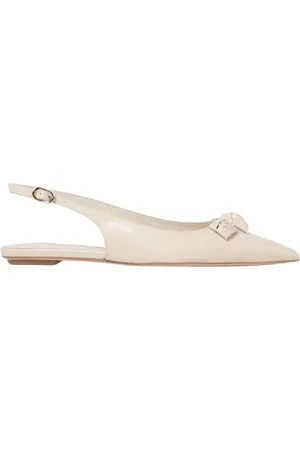 Stuart Weitzman Ballerinas, female, , Size: 11 US Elegant Cream Flat Shoes
