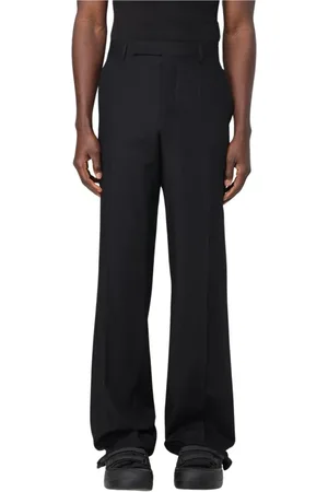 Rick Owens Wide Trousers, male, , Size: 3XL Wide-Leg Drop-Crotch Pants
