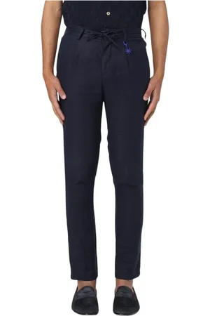 Manuel Ritz Slim-fit Trousers, male, , Size: S Relaxed Fit Linen Trousers