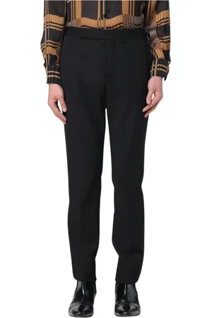 Saint Laurent Suit Trousers, male, , Size: XL Straight Leg Trousers